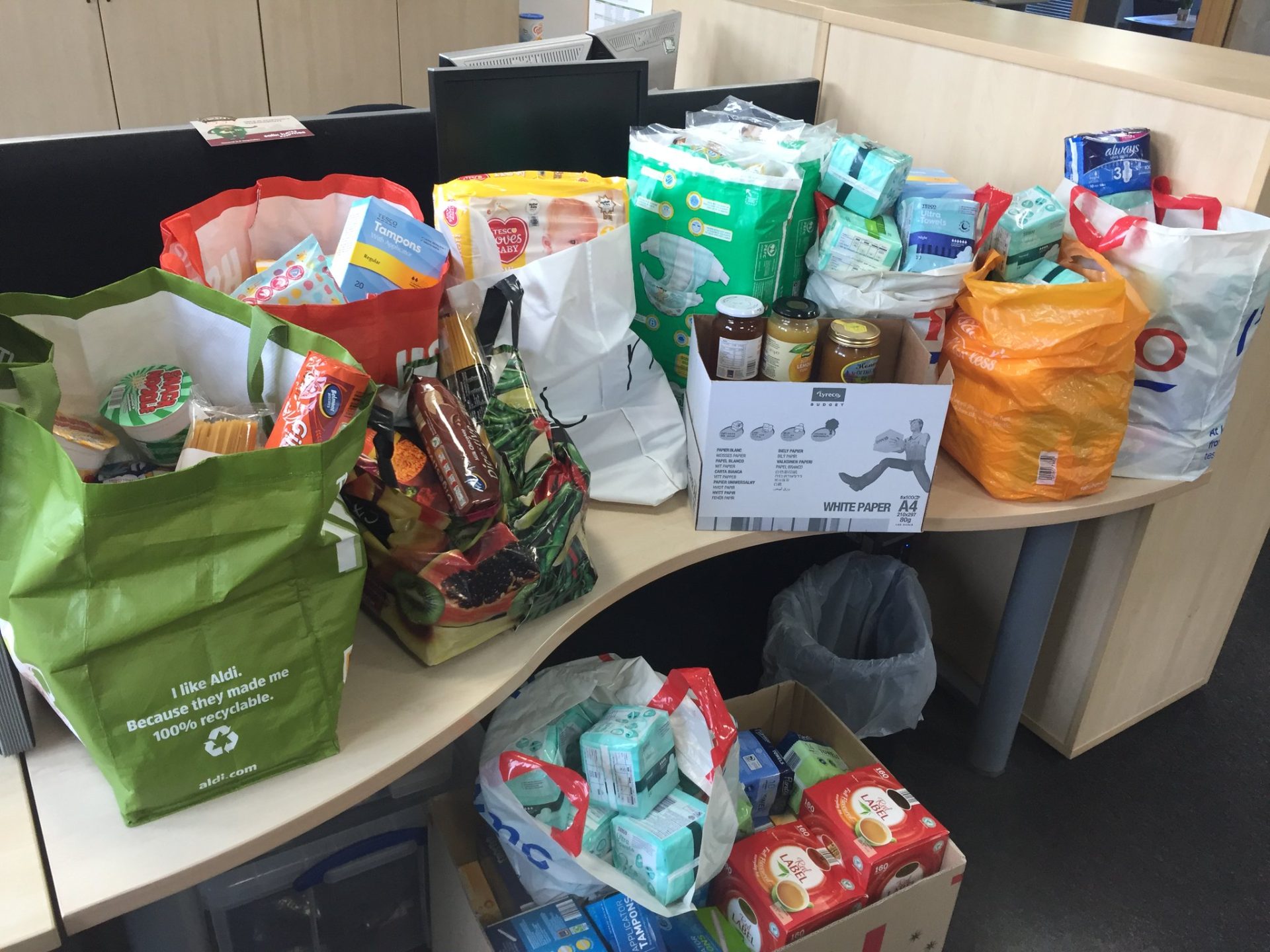 Staff rally round for Salford Food Bank Salix Homes