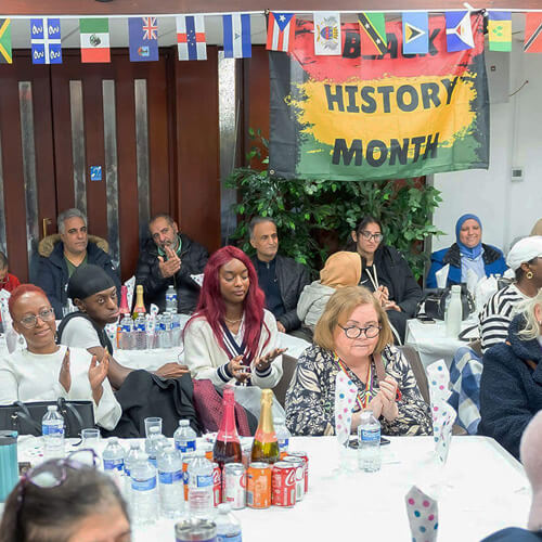 A group of people celebrating Black History Month