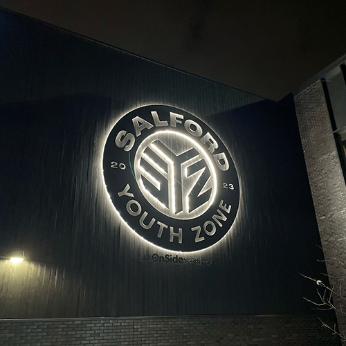 Salford Youth Zone sign