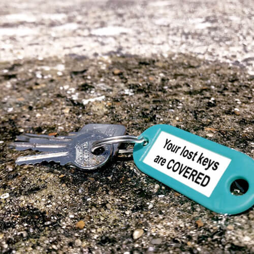 A set of keys lying on the ground
