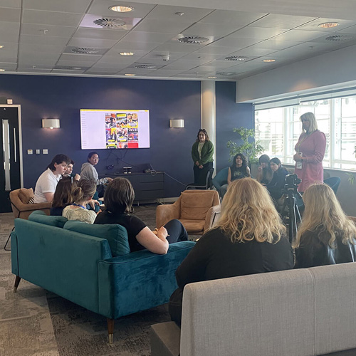 A group of young people at Salford Media Club