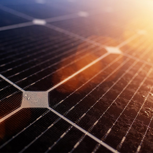 Close-up of a solar panel