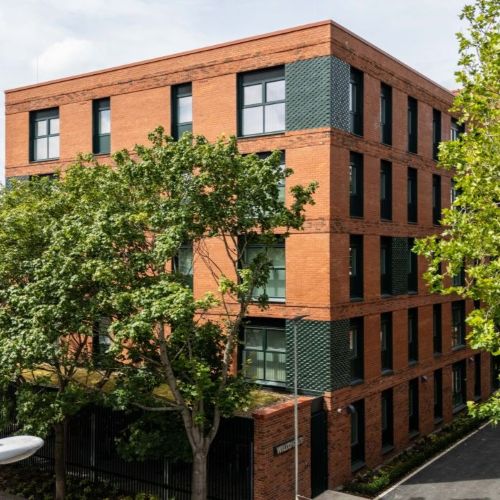 A brand new apartment building